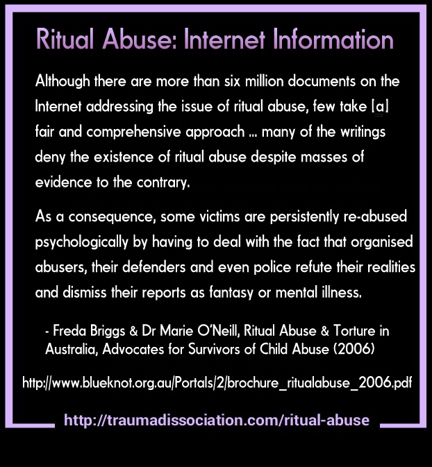 Ritual Abuse: Internet Information (Image license: CC BY-SA 4.0)